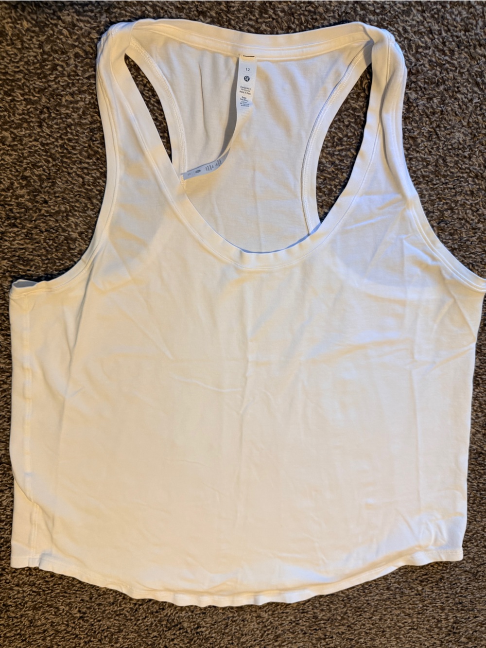 lululemon athletica White Ribbed Bandeau Tank